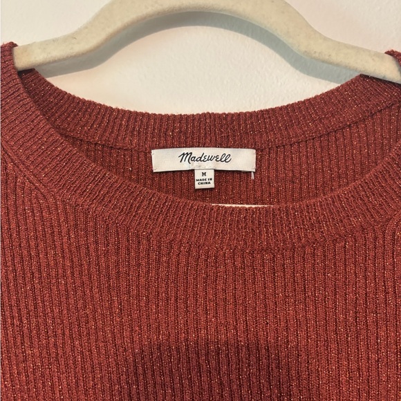 Madewell Rust Ribbed Sweater - Picture 2 of 2
